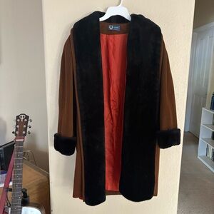 Mafia style fur coat